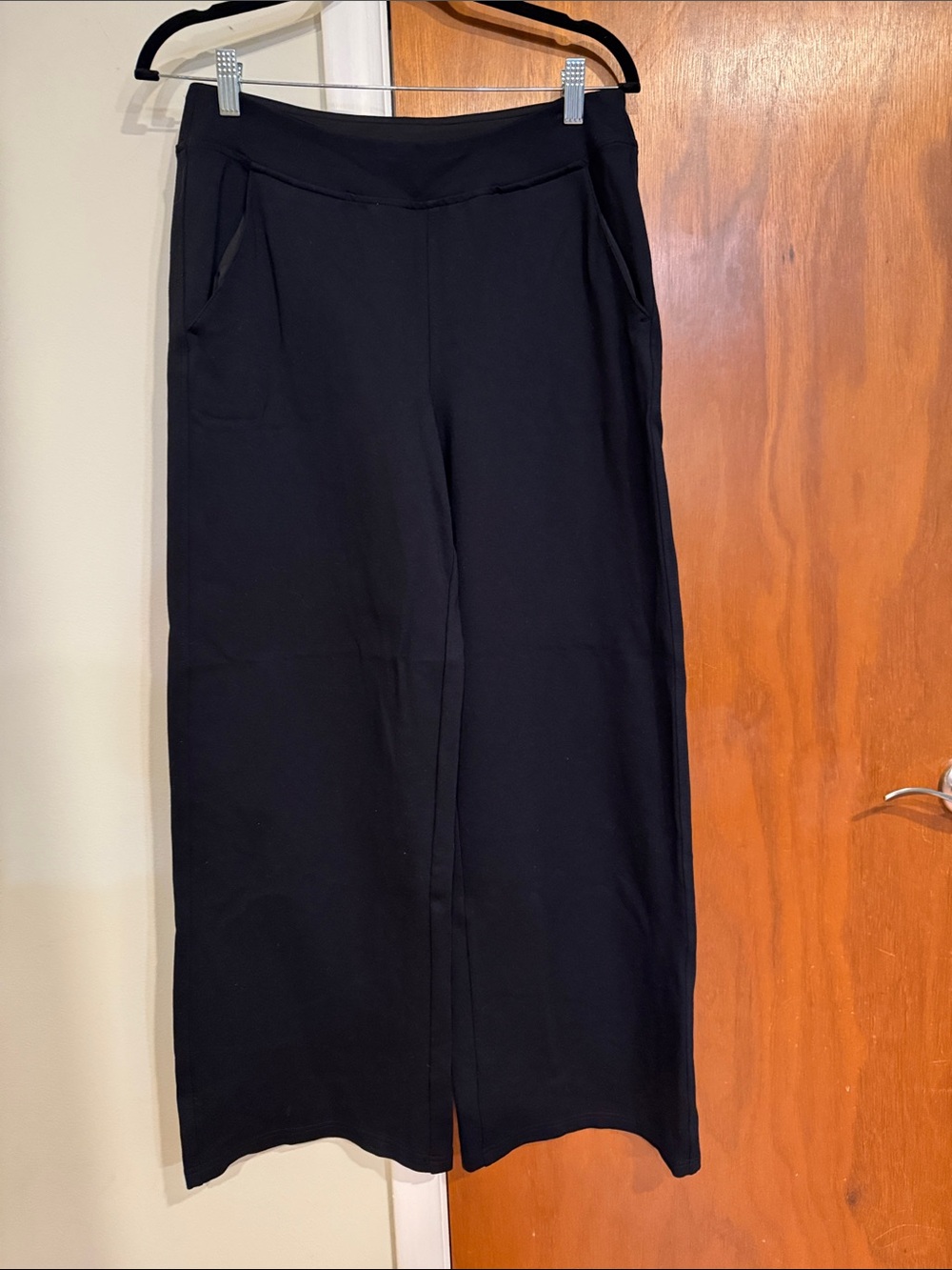 Belle by Kim Gravel Ponte Pull-on Black Wide-Leg Pants